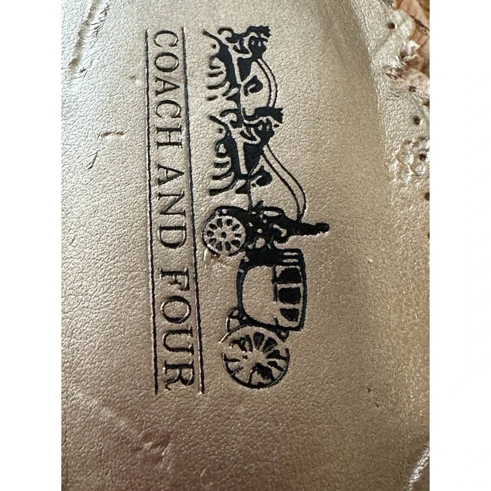 Coach & Four Laser Cut Medallion Cork Thong Sandals Sz8.5 - Picture 5 of 8